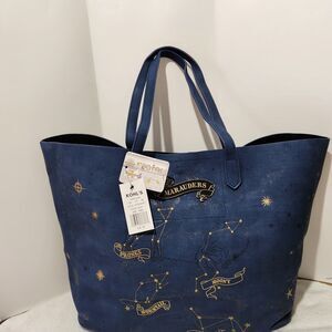 Harry Potter Marauders Tote Bag Large Blue color size 19x12x6